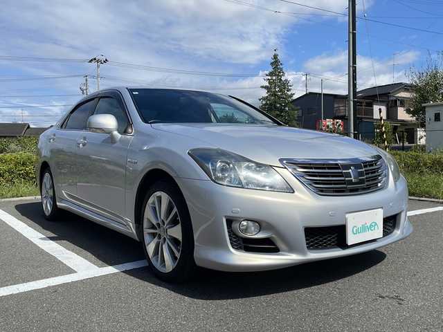 トヨタ クラウン ハイブリッド スタンダードパッケージ 福島県 2008(平20)年 18.8万km プレミアムシルバーパール 純正ナビ/BT、MSV、CD/DVD/プッシュスタート/スマートキー/ETC/前方ドライブレコーダー/純正フロアマット/パワーシート/シートメモリー/オートライト/ドアバイザー