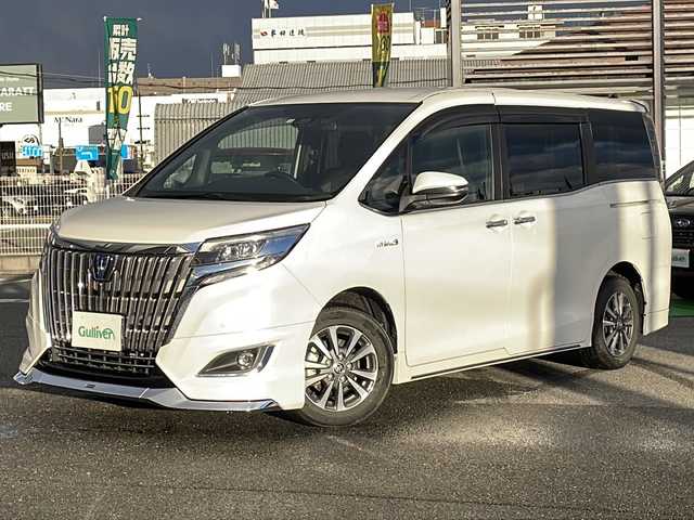 トヨタ エスクァイア ハイブリッド Gi 奈良県 2020(令2)年 2.5万km ホワイトパールクリスタルシャイン ワンオーナー/トヨタセーフティーセンス/クルーズコントロール/ETC/ドラレコ/メモリナビ/フルセグテレビ/バックカメラ/アイドリングストップ/ウィンカーミラー/ドアバイザー/プッシュスタート/両側パワースライドドア/前席独立エアコン/オートエアコン/nanoeエアコン/オートライト/USB(Type-A×4個)/コーナーセンサー