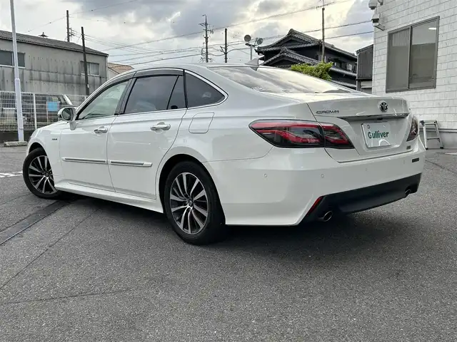トヨタ クラウン ハイブリッド G 愛知県 2018(平30)年 3.8万km ホワイトパールクリスタルシャイン ワンオーナー/メーカーナビ/（CD/DVD/BT/USB/SD/Miracast）/フルセグTV/全方位カメラ/トヨタセーフティセンス/BSM/パーキングアシスト/前席パワーシート/前席シートヒーター/ハンドルヒーター/ETC2.0/ドライブレコーダー/リアサンシェード/パドルシフト/純正ドアバイザー/純正フロアマット/LEDヘッドライト