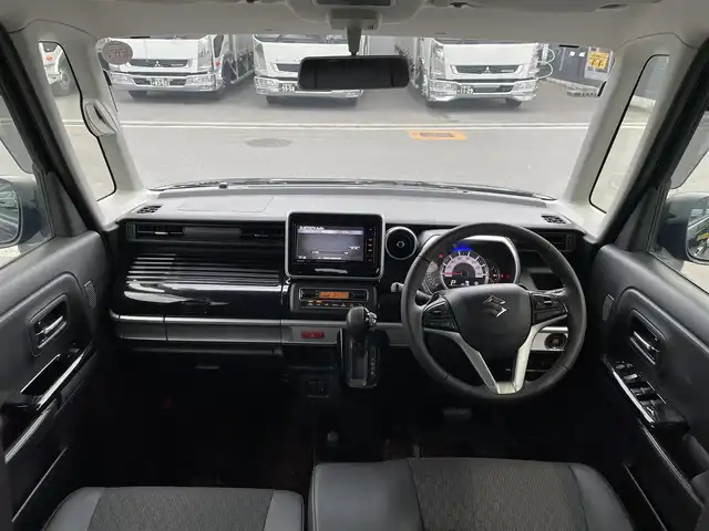 スズキ スペーシア カスタム HYBRID XS ターボ 大阪府 2018(平30)年 11.1万km ブルーイッシュブラックパール3 (株)IDOMが運営する【じしゃロン東大阪店】の自社ローン専用車両になります。こちらは現金またはオートローンご利用時の価格です。自社ローンご希望の方は別途その旨お申付け下さい/社外SDナビ【CN-RZ743W】/フルセグテレビ/Bluetooth/クルーズコントロール/プッシュスタート＆スマートキー/アイドリングストップ/両側パワースライドドア/パドルシフト/LEDヘッドライト/LEDフォグランプ/スリムサーキュレーター/ドアバイザー/取説（車両・ナビ）＆保証書/スペアキー