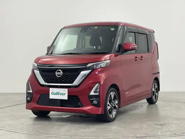 日産 ルークス HWS Gターボ プロパイロットED 群馬県 2022(令4)年 0.6万km スパークリングレッドM 純正９型ナビ　全周囲カメラ　ビルトインＥＴＣ２．０　純正前後ドラレコ　両側電動スライドドア ハンズフリー機能　衝突被害軽減ブレーキ　ＬＥＤヘッドライト／フォグ　オートライト リヤサーキュレーター