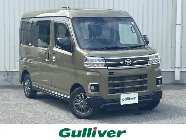 ダイハツ アトレー バン RS 山形県 2023(令5)年 2.8万km オフビートカーキM 4WD/衝突被害軽減システム/純正ディスプレイオーディオ/　　【BT フルセグ USB】/バックカメラ/両側パワースライドドア/レーダークルーズコントロール/LEDオートヘッドライト/12インチアルミホイール/アイドリングストップ/コーナーセンサー/ステアリングスイッチ/純正フロアマット/ドアバイザ―/スマートキー×2