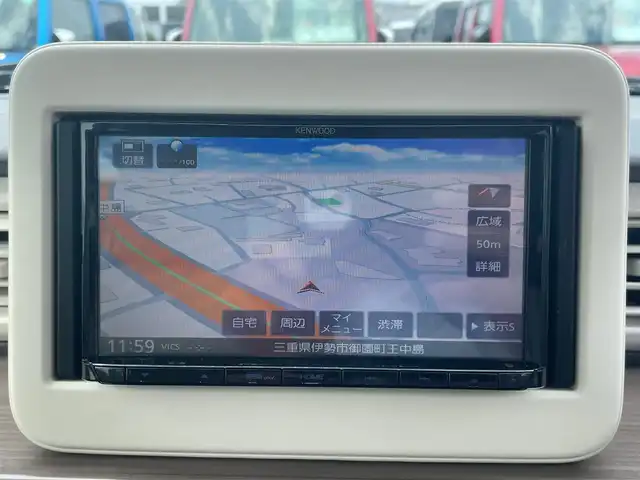 スズキ ラパン X 三重県 2022(令4)年 1万km テラコッタピンクメタリック/ソフトベージュ 2トーン 登録時9116km/社外ナビ/フルセグ/CD/Bluetooth/セーフティサポート/・デュアルカメラブレーキサポート/・誤発進抑制機能/・車線逸脱警報/・先行車発進告知/・標識認識機能/・ハイビームアシスト/前席シートヒーター/ツートンカラー/ステアリングスイッチ/ＵＳＢ/LEDオートヘッドライト/アイドリングストップ/スマートキー×2/横滑り防止装置/禁煙車