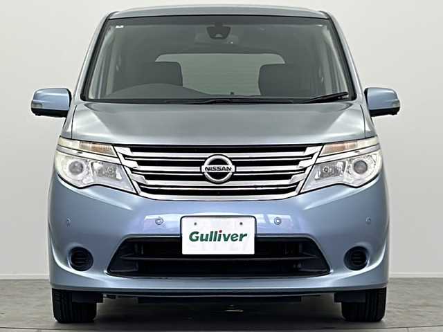 日産 セレナ 20X S HV Aセーフティ 長崎県 2014(平26)年 9.2万km クリスタルミスト 純正ナビ/・フルセグTV/・Bluetooth/・CD/DVD/純正後席モニター/アラウンドビューモニター/衝突軽減システム/車線逸脱防止/クルーズコントロール/両側パワースライドドア/後席サンシェード/シートカバー/ビルトインETC