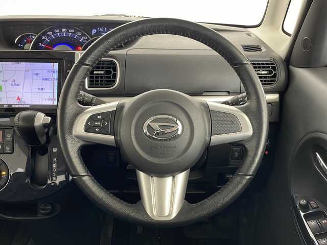 ダイハツ タント カスタム RS トップED SAⅡ 愛知県 2016(平28)年 6.3万km ブラックマイカメタリック 衝突軽減システム/純正９型SDナビ/両側パワースライドドア/フルセグ/CD/DVD/Bluetooth/バックカメラ/コーナーセンサー/純正アルミホイール/LEDヘッドライト/ETC/ステアリングスイッチ/スマートキー/プッシュスタート