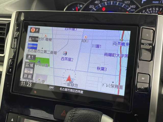 ダイハツ タント カスタム RS トップED SAⅡ 愛知県 2016(平28)年 6.3万km ブラックマイカメタリック 衝突軽減システム/純正９型SDナビ/両側パワースライドドア/フルセグ/CD/DVD/Bluetooth/バックカメラ/コーナーセンサー/純正アルミホイール/LEDヘッドライト/ETC/ステアリングスイッチ/スマートキー/プッシュスタート