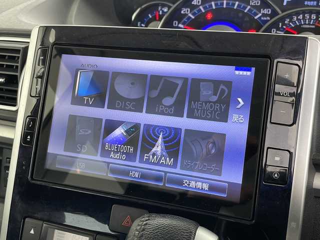 ダイハツ タント カスタム RS トップED SAⅡ 愛知県 2016(平28)年 6.3万km ブラックマイカメタリック 衝突軽減システム/純正９型SDナビ/両側パワースライドドア/フルセグ/CD/DVD/Bluetooth/バックカメラ/コーナーセンサー/純正アルミホイール/LEDヘッドライト/ETC/ステアリングスイッチ/スマートキー/プッシュスタート