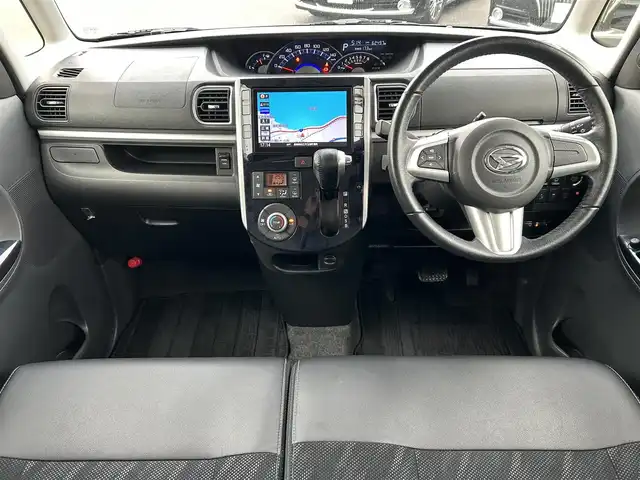 ダイハツ タント カスタム RS トップED SAⅡ 島根県 2016(平28)年 6.3万km ブラックマイカメタリック 純正8インチナビ/CD/DVD/DTV/Bluetooth/HDMI/USB/バックカメラ/両側パワースライドドア /LEDオートライト/ETC/ステアリングスイッチ/純正アルミホイール/ハーフレザー調シート/アイドリングストップ/フロアマット/純正ドアバイザー