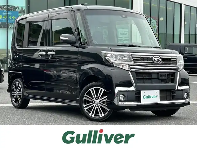 ダイハツ タント カスタム RS トップED SAⅡ 島根県 2016(平28)年 6.3万km ブラックマイカメタリック 純正8インチナビ/CD/DVD/DTV/Bluetooth/HDMI/USB/バックカメラ/両側パワースライドドア /LEDオートライト/ETC/ステアリングスイッチ/純正アルミホイール/ハーフレザー調シート/アイドリングストップ/フロアマット/純正ドアバイザー