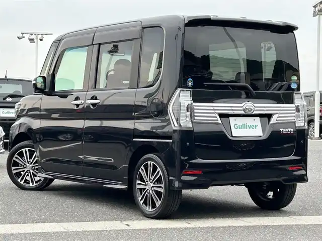 ダイハツ タント カスタム RS トップED SAⅡ 島根県 2016(平28)年 6.3万km ブラックマイカメタリック 純正8インチナビ/CD/DVD/DTV/Bluetooth/HDMI/USB/バックカメラ/両側パワースライドドア /LEDオートライト/ETC/ステアリングスイッチ/純正アルミホイール/ハーフレザー調シート/アイドリングストップ/フロアマット/純正ドアバイザー
