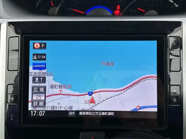 ダイハツ タント カスタム RS トップED SAⅡ 島根県 2016(平28)年 6.3万km ブラックマイカメタリック 純正8インチナビ/CD/DVD/DTV/Bluetooth/HDMI/USB/バックカメラ/両側パワースライドドア /LEDオートライト/ETC/ステアリングスイッチ/純正アルミホイール/ハーフレザー調シート/アイドリングストップ/フロアマット/純正ドアバイザー