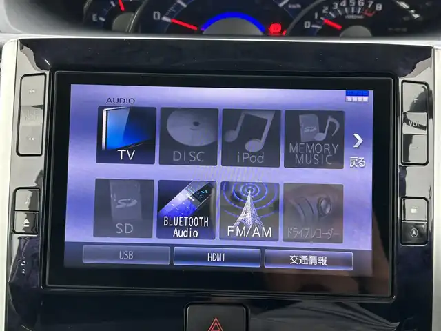ダイハツ タント カスタム RS トップED SAⅡ 島根県 2016(平28)年 6.3万km ブラックマイカメタリック 純正8インチナビ/CD/DVD/DTV/Bluetooth/HDMI/USB/バックカメラ/両側パワースライドドア /LEDオートライト/ETC/ステアリングスイッチ/純正アルミホイール/ハーフレザー調シート/アイドリングストップ/フロアマット/純正ドアバイザー