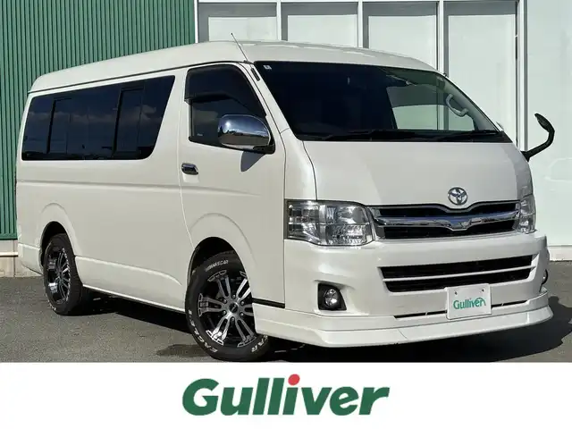 トヨタ ハイエース GL ロング 福岡県 2013(平25)年 7.3万km ホワイトパールクリスタルシャイン SDナビ/フルセグTV/バックカメラ/ETC/後席モニター/前方ドライブレコーダー/片側パワースライドドア/リモコンキー/オートライト