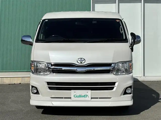 トヨタ ハイエース GL ロング 福岡県 2013(平25)年 7.3万km ホワイトパールクリスタルシャイン SDナビ/フルセグTV/バックカメラ/ETC/後席モニター/前方ドライブレコーダー/片側パワースライドドア/リモコンキー/オートライト
