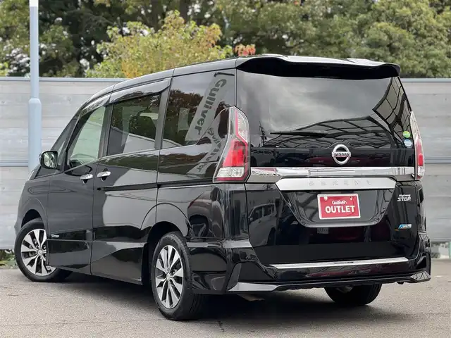 日産 セレナ ハイウェイスター G プロパイロットED 三重県 2017(平29)年 9.2万km ダイヤモンドブラック 純正8インチナビ/【フルセグTV/CD/DVD/Bluetooth】/純正フリップダウンモニター/バックカメラ/エマージェンシーブレーキ/・LDW(車線逸脱警報)/・踏み間違い衝突防止アシスト/・進入禁止標識検知/・フロント/バックソナー/プロパイロット(自動運転技術)/ハンズフリーパワースライドドア (運転席側/助手席側)/純正ドライブレコーダー/電動パーキングブレーキ/ブレーキホールド/パーソナルテーブル/USB電源ソケット/革巻きステアリング/ステアリングスイッチ/ビルトインETC/インテリジェントキー/プッシュエンジンスターター/取説/保証書