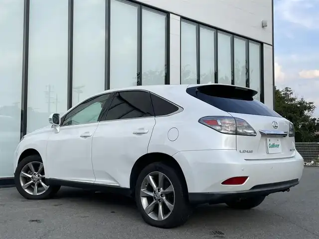 レクサス ＲＸ 270 バージョンS 大阪府 2011(平23)年 14.4万km ホワイトパールクリスタルシャイン 純正ナビ/・Bluetooth/CD/DVD/MD/ワンセグTV/AUX/　ラジオ/主要装備/・クルーズコントロール/・衝突軽減システム/・横滑り防止装置/・サイドバックカメラ/・コーナーセンサー/・HUD/・合皮シート/・パワーシート/メモリー機能付き/・シートヒーター/・キセノンヘッドライト/・純正フロアマット/・純正アルミホイール/・ダブルサイドエアバック+カーテンエアバック