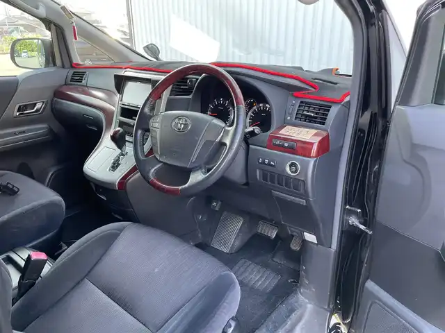 トヨタ ヴェルファイア 2．4Z 愛媛県 2009(平21)年 15.8万km ブラック フリップダウンモニター/サンルーフ/ビルトインETC/ドライブレコーダー前後/バックカメラ/両側パワースライドドア/フルセグTV/社外ナビ（ALPINE）/ウォークスルー/コーナーセンサー前後/横滑り防止装置/Bluetooth/スマートキー/純正17AW