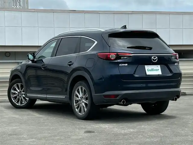 マツダ ＣＸ－８ XD Lパッケージ 静岡県 2018(平30)年 7.3万km ディープクリスタルブルーマイカ アイアクティブセンス/純正ナビ/・フルセグTV/BTオーディオ/DVD/USB/全周囲カメラ/後席モニター/ETC/電動リアゲート/パワーシートD/N/シートヒーター全席/ハンドルヒーター/本革シート/ルーフレール/オートホールドブレーキ/LEDヘッドランプ/・フォグランプ/スマートキー/純正アルミホイール