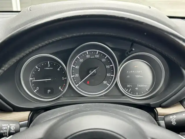 マツダ ＣＸ－８ XD Lパッケージ 静岡県 2018(平30)年 7.3万km ディープクリスタルブルーマイカ アイアクティブセンス/純正ナビ/・フルセグTV/BTオーディオ/DVD/USB/全周囲カメラ/後席モニター/ETC/電動リアゲート/パワーシートD/N/シートヒーター全席/ハンドルヒーター/本革シート/ルーフレール/オートホールドブレーキ/LEDヘッドランプ/・フォグランプ/スマートキー/純正アルミホイール