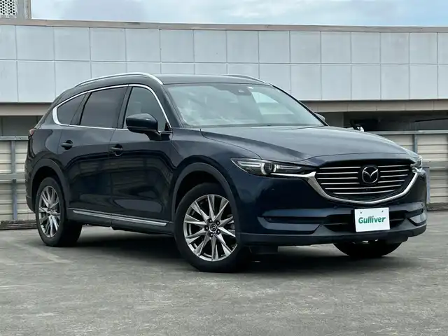 マツダ ＣＸ－８ XD Lパッケージ 静岡県 2018(平30)年 7.3万km ディープクリスタルブルーマイカ アイアクティブセンス/純正ナビ/・フルセグTV/BTオーディオ/DVD/USB/全周囲カメラ/後席モニター/ETC/電動リアゲート/パワーシートD/N/シートヒーター全席/ハンドルヒーター/本革シート/ルーフレール/オートホールドブレーキ/LEDヘッドランプ/・フォグランプ/スマートキー/純正アルミホイール