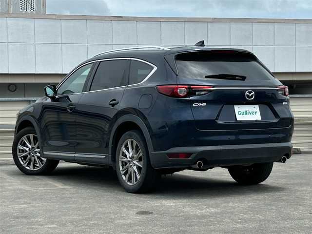 マツダ ＣＸ－８ XD Lパッケージ 静岡県 2018(平30)年 7.3万km ディープクリスタルブルーマイカ アイアクティブセンス/純正ナビ/・フルセグTV/BTオーディオ/DVD/USB/全周囲カメラ/後席モニター/ETC/電動リアゲート/パワーシートD/N/シートヒーター全席/ハンドルヒーター/本革シート/ルーフレール/オートホールドブレーキ/LEDヘッドランプ/・フォグランプ/スマートキー/純正アルミホイール
