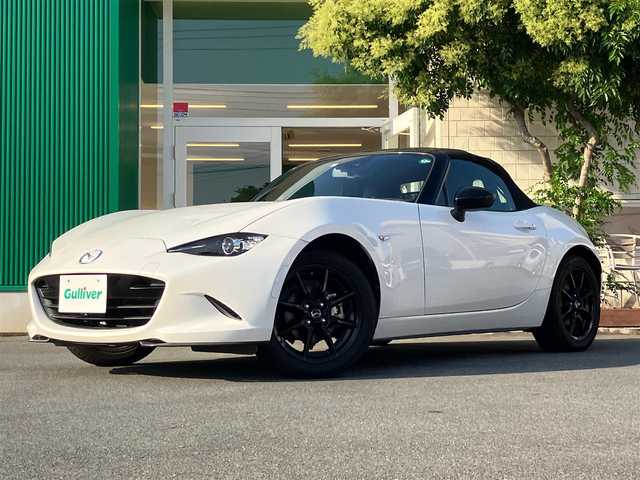 マツダ ロードスター S レザーパッケージ 静岡県 2020(令2)年 6.1万km スノーフレイクホワイトパールマイカ エンジンスタートボタン/パワーステアリング/パワーウィンドウ/取扱説明書/スマートキー/スペアキー１本/オートエアコン/クルーズコントロール/ETC/USB入力端子/バックカメラ/純正ナビ（CD/DVD/BT/フルセグ）/純正フロアマット/レザーシート/D席N席シートヒーター/純正アルミホイール/ABS/横滑り防止装置/コーナーセンサー/レーンキープアシスト/オートライト/Wエアバック/BOSE