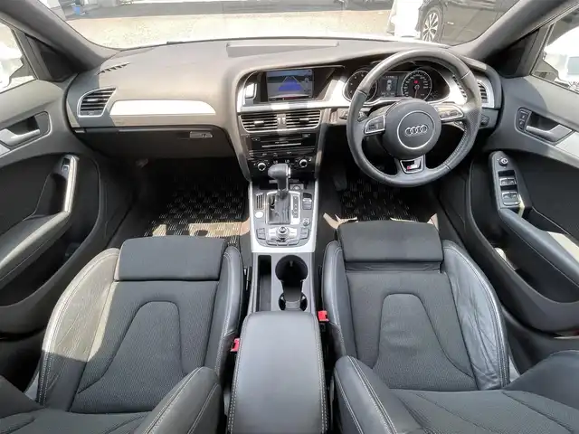 アウディ Ａ４ アバント 2．0 TFSI 愛知県 2013(平25)年 6.5万km グレイシアホワイトメタリック ワンオーナー/メーカーナビ（AM/FM/CD/DVD/ワンセグTV）/パーキングエイド/ETC/パドルシフト/前後ドラレコ/自動防眩ミラー/電動パーキングブレーキ/フォグランプ/純正18インチアルミ/取説/保証書/スペアキー