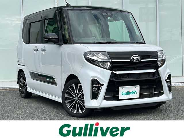 ダイハツ タント カスタム RS 福岡県 2019(令1)年 2.5万km ブラックマイカメタリック/シャイニングホワイトパール 社外フローディングナビ10インチ(CN-F1X10D)/【AM/FM/フルTV/BT/CD/DVD/SD/USB/HDMI】/社外フリップダウン11.6インチ(TVM-FW1100)/全方位ドライブレコーダー(コムテック)/バックカメラ/衝突軽減ブレーキ/前後コーナーセンサー/全席シートヒーター/電動格納ミラー/両側パワースライドドア/ステアリングスイッチ/後席用テーブル/後席サンシェード/Clazzioシートカバー/サイドドアガーニッシュ