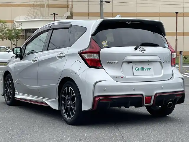 日産 ノート e－パワー ニスモ 宮城県 2018(平30)年 6.6万km ブリリアントシルバー 走行距離：６５１４０ｋｍ/純正ナビ/バックカメラ/純正アルミホイール/純正フロアマット/エアロ/ETC/前後コーナーセンサー/前方ドライブレコーダー/純正ドアバイザー/パーキングアシスト/プッシュスタート/LEDライト/フォグランプ/AM・FM・Bluetooth・TV・CD・SD・ipod