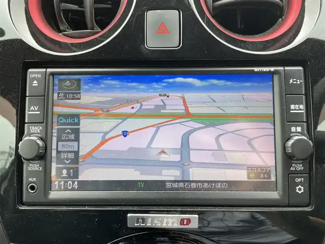 日産 ノート e－パワー ニスモ 宮城県 2018(平30)年 6.6万km ブリリアントシルバー 走行距離：６５１４０ｋｍ/純正ナビ/バックカメラ/純正アルミホイール/純正フロアマット/エアロ/ETC/前後コーナーセンサー/前方ドライブレコーダー/純正ドアバイザー/パーキングアシスト/プッシュスタート/LEDライト/フォグランプ/AM・FM・Bluetooth・TV・CD・SD・ipod
