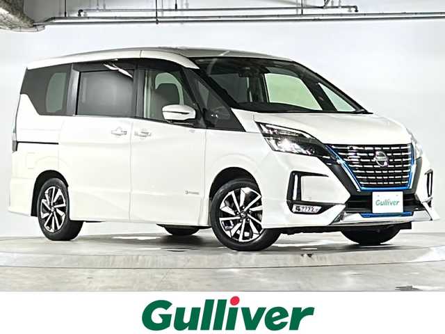 日産 セレナ e－パワー ハイウェイスター V 広島県 2021(令3)年 2.1万km ブリリアントホワイトパール プロパイロット/純正ナビ/Bluetooth/SD/CD/DVD/AUX/フルセグTV/純正フリップダウンモニター/アランドビューモニター/デジタルインナーミラー /ETC/前方ドライブレコーダー/レーダークルーズコントロール/ブラインドスポットモニター/両側パワースライドドア/LEDヘッドライト/フォグランプ/オートマチックハイビーム/純正16インチアルミホイール/純正フロアマット/純正ドアバイザー/スペアキー1本/スマートキー