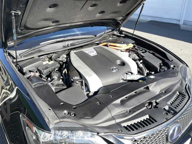 レクサス ＧＳ 450h Fスポーツ 岡山県 2013(平25)年 6.8万km スターライトブラックガラスフレーク サンルーフ/ブラックレザーシート/純正HDDナビ/フルセグTV/DVD/CD/MSV/Bluetooth/USB/AUX/バックカメラ/ETC2.0/レーダークルーズ/レーンキープアシスト/ブラインドスポットモニター/前後ドライブレコーダー/前席/・パワーシート/・シートヒーター/・エアシート/後席ロールシェード/前後コーナーセンサー/記録簿H26－R6まで毎年あり/保証書/取扱説明書
