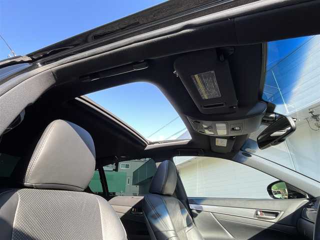 レクサス ＧＳ 450h Fスポーツ 岡山県 2013(平25)年 6.8万km スターライトブラックガラスフレーク サンルーフ/ブラックレザーシート/純正HDDナビ/フルセグTV/DVD/CD/MSV/Bluetooth/USB/AUX/バックカメラ/ETC2.0/レーダークルーズ/レーンキープアシスト/ブラインドスポットモニター/前後ドライブレコーダー/前席/・パワーシート/・シートヒーター/・エアシート/後席ロールシェード/前後コーナーセンサー/記録簿H26－R6まで毎年あり/保証書/取扱説明書