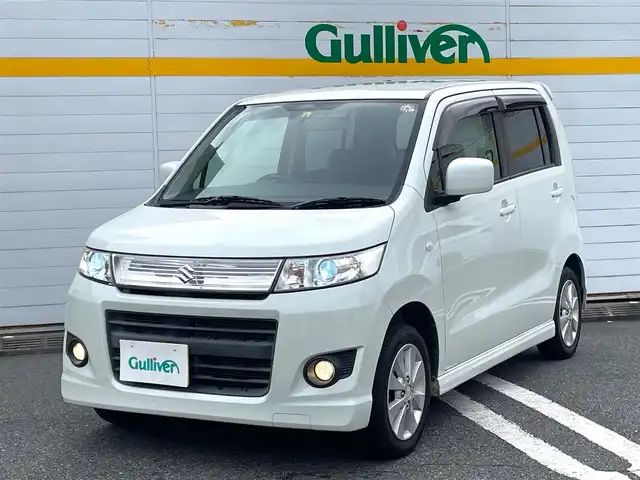 スズキ ワゴンＲ スティングレー X 埼玉県 2012(平24)年 7.7万km パールホワイト /社外CD/AUX/USBオーディオ//ETC//スマートキー×2//キセノン//Wエアバッグ//ABS//革巻きステアリング//Fフォグランプ//プライバシーガラス//ドアバイザー//純正14インチAW//新車時保証書//取扱説明書