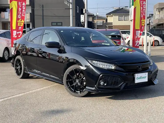 ホンダ シビック ハッチバック ホンダセンシング 石川県 2018(平30)年 3.7万km 黒 純正メモリーナビ/純正CD/DVD再生/フルセグTV/バックカメラ/LEDヘッドライト/ETC/ホンダセンシング/レーダークルーズ/社外アルミホイール/ドライブレコーダー/スマートキー/プッシュスタート