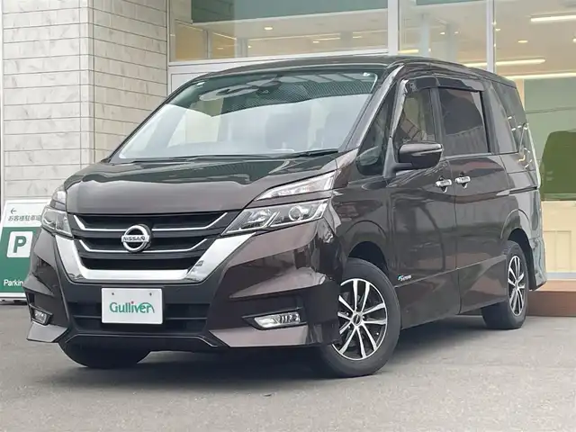日産 セレナ ハイウェイスター プロパイロットED 道央・札幌 2016(平28)年 7.1万km インペリアルアンバーP ・4WD/・寒冷地仕様/・純正ナビ　品番MM316D-L/（フルセグ/AM/FM/CD/DVD/BT）/・純正後席モニター/・純正エンジンスターター/・ドライブレコーダー/・純正ビルトインETC/・バックカメラ/・両側パワースライドドア（ハンズフリー）/・衝突軽減ブレーキ/・プロパイロット/・前後コーナーセンサー/・オートエアコン/・社外　15インチAW/・デュアルバックドア/・ステアリングスイッチ/・アイドリングストップ/・オートブレーキホールド/・LEDヘッドライト/・オートライト/・フォグランプ/・盗難防止装置/・ABS/・横滑り防止装置/・スマートキー/・プッシュスタート/・スペアキー/・純正フロアマット/・保証書/・取扱説明書
