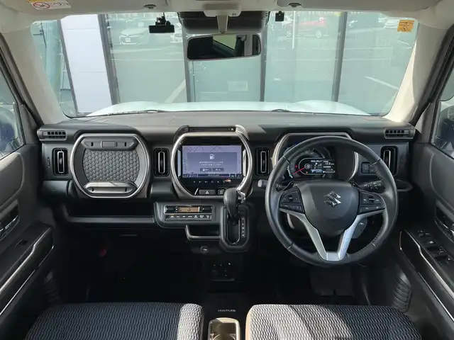 スズキ ハスラー Jスタイル Ⅱ ターボ 香川県 2023(令5)年 3.2万km オフブルーメタリック/ガンメタリック2トーンルーフ ワンオーナー/スズキセーフティサポート/・デュアルカメラブレーキサポート/・アダプティブクルーズコントロール/・車線逸脱警報機能/・車線逸脱抑制機能/・誤発進抑制機能/・全方位モニター/・後退時ブレーキサポート/・標識認識機能/純正９インチHDDナビ/・フルセグ/・Bluetooth/・CD/DVD/・USB入力端子/・ミュージックプレイヤー（ipad/AppleCarPlay/AndroidAuto）/バックカメラ/純正１５インチアルミ/LEDオートライト/ルーフレール/前席シートヒーター/前後ドライブレコーダー/革巻きステアリング/ステアリングリモコン/パドルシフト/プッシュスタート/スマートキー/純正フロアマット/ETC/アイドリングストップ