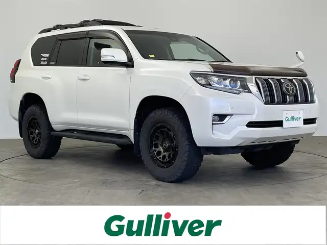 トヨタ ランドクルーザー プラド TX Lパッケージ 大分県 2019(平31)年 3.5万km ホワイトパールクリスタルシャイン ワンオーナ/純正ナビ/（フルセグ/CD/DVD/Bluetooth）/トヨタセーフティーセンス/・プリクラッシュセーフティー/・オートハイビーム/・レーンディパーチャアシスト/サンルーフ/ビルドインＥＴＣ/ドライブレコーダー/シートヒーター/ベンチレーション/ルーフレール／/オートライト/スマートキー／プッシュスタート/RAYS17インチアルミホイール