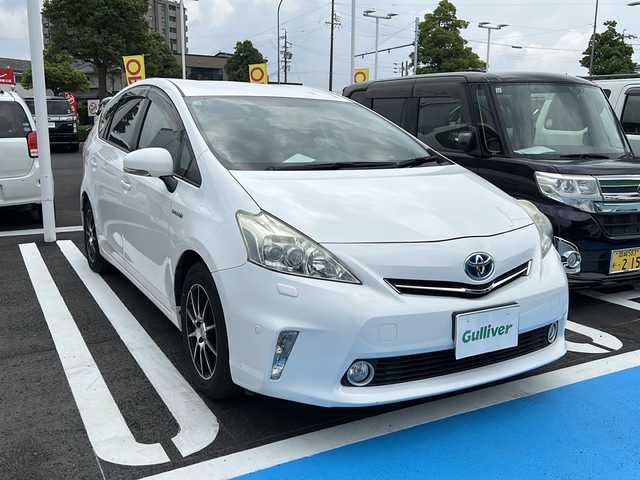 トヨタ プリウス α G 愛知県 2011(平23)年 12.8万km パール 純正ナビ/スマートキー/エンジンプッシュスタートボタン/ETC/パーキングアシスト/アイドリングストップ/Wサイドエアバッグ