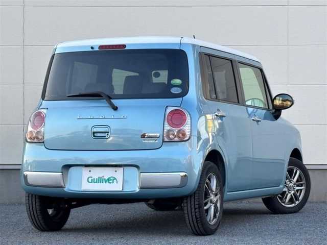 スズキ ラパン ショコラ X 茨城県 2015(平27)年 5.4万km フィズブルーパールメタリック/ホワイト 純正ナビ/　(CD/DVD/フルセグ)/前方ドライブレコーダー/ETC/LEDヘッドライト/本革シート/社外アルミホイール(SG・E)/純正アルミホイール付き/Wエアバック/ABS/アイドリングストップ/スマートキー/取扱説明書