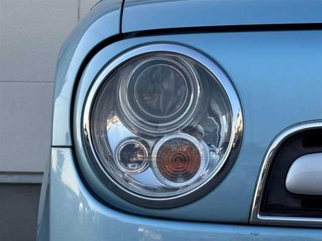 スズキ ラパン ショコラ X 茨城県 2015(平27)年 5.4万km フィズブルーパールメタリック/ホワイト 純正ナビ/　(CD/DVD/フルセグ)/前方ドライブレコーダー/ETC/LEDヘッドライト/本革シート/社外アルミホイール(SG・E)/純正アルミホイール付き/Wエアバック/ABS/アイドリングストップ/スマートキー/取扱説明書