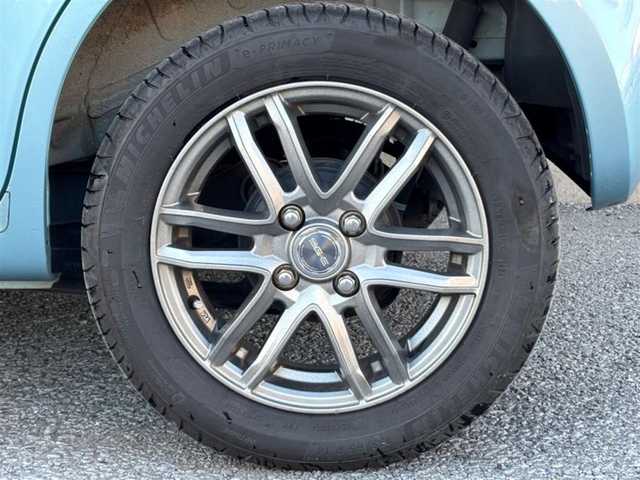 スズキ ラパン ショコラ X 茨城県 2015(平27)年 5.4万km フィズブルーパールメタリック/ホワイト 純正ナビ/　(CD/DVD/フルセグ)/前方ドライブレコーダー/ETC/LEDヘッドライト/本革シート/社外アルミホイール(SG・E)/純正アルミホイール付き/Wエアバック/ABS/アイドリングストップ/スマートキー/取扱説明書