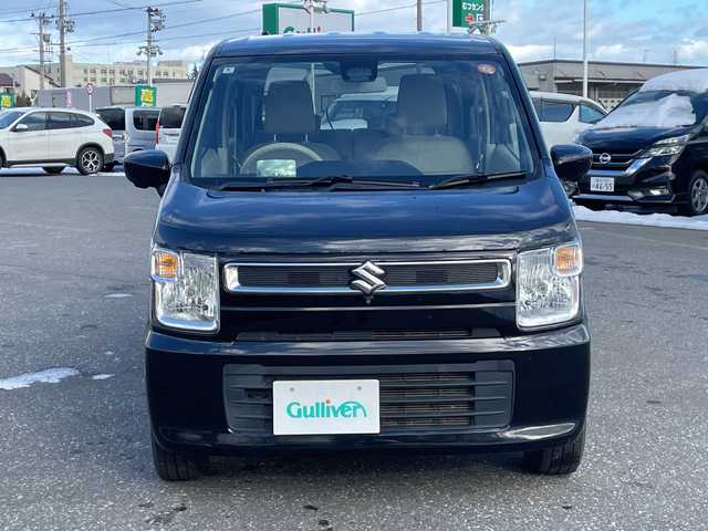 スズキ ワゴンＲ HYBRID FX 青森県 2018(平30)年 8.1万km ブルーイッシュブラックパール3 純正ナビ（CD・DVD・Bluetooth・フルセグ）/バックカメラ/アラウンドビューモニター/HUD/衝突被害軽減機能/レーンキープアシスト/横滑り防止機能/運転席＆助手席シートヒーター/シガーソケット/スマートキー/スペアキー