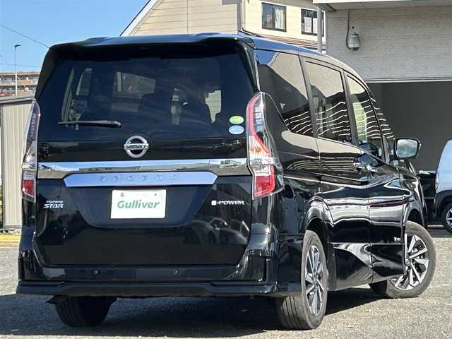 日産 セレナ e－パワー ハイウェイスター V 宮城県 2019(令1)年 7.1万km ダイヤモンドブラック 純正SDナビ（フルセグTV、BT、AM、FM、SD、DVD、CD、ブルーレイ）//フリップダウンモニター//日産プロパイロット//純正エアロ（フロント、サイド）//ビルトインETC2.0//純正AW//ドラレコ//全周囲カメラ//純正フロアマット//BSM//両側パワースライドドア//前席シートヒーター//電動格納ドアミラー//パーキングアシスト//スマートキー//オートライト