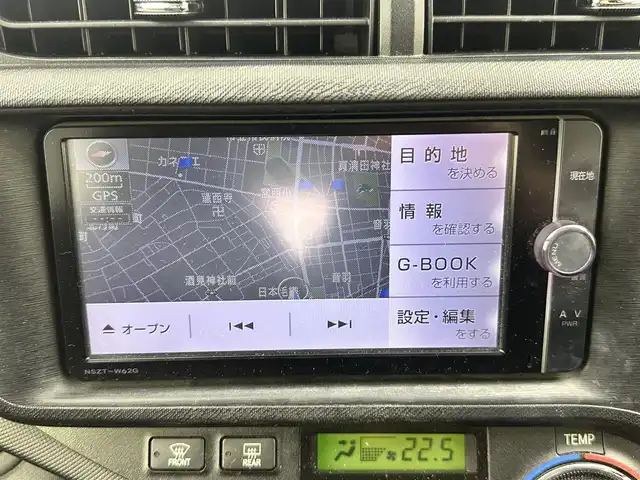トヨタ アクア G 愛知県 2013(平25)年 10.8万km 黒 純正ナビ/スマートキー/フルセグTV/オートライト/ドライブレコーダー/DVD再生可能
