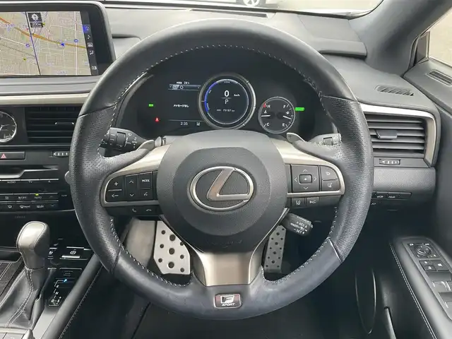 レクサス ＲＸ 450h Fスポーツ 栃木県 2020(令2)年 7.9万km ホワイトノーヴァガラスフレーク ワンオーナー/純正ナビ/（CD/DVD/BT/TV/Miracast/USB/SD）/CD録音/ETC2.0/全方位カメラ/ヘッドアップディスプレイ/クルーズコントロール/パドルシフト/パワーバックドア/ハンドルヒーター/シートヒーター/クーラー/ドアバイザー/コーナーセンサー/保証書/取説/スペアキー