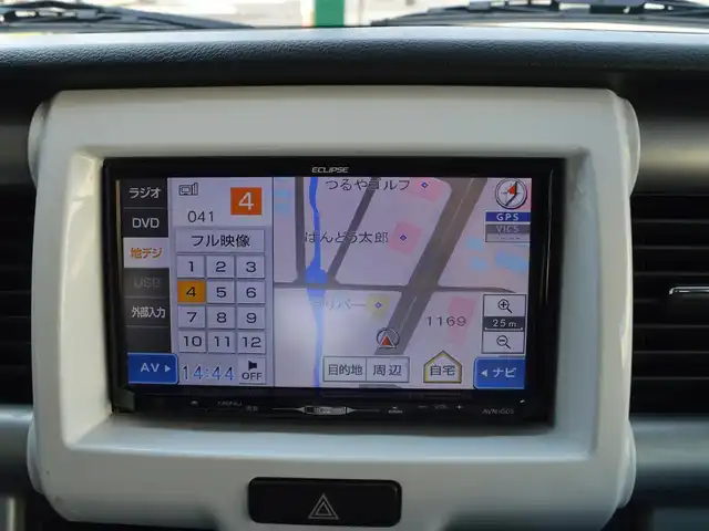スズキ ハスラー G 栃木県 2015(平27)年 13.8万km サマーブルーM ワンオーナー/レーザーブレーキサポート/純正ナビ/[フルセグ/AM/FM/CD/DVD]/ETC/ドライブレコーダー[前後]/D席シートヒーター/電動格納ミラー/純正マット/ドアバイザー/スマートスペアキー×１/取扱説明書/保証書/記録簿/[H30.R4.6.7]