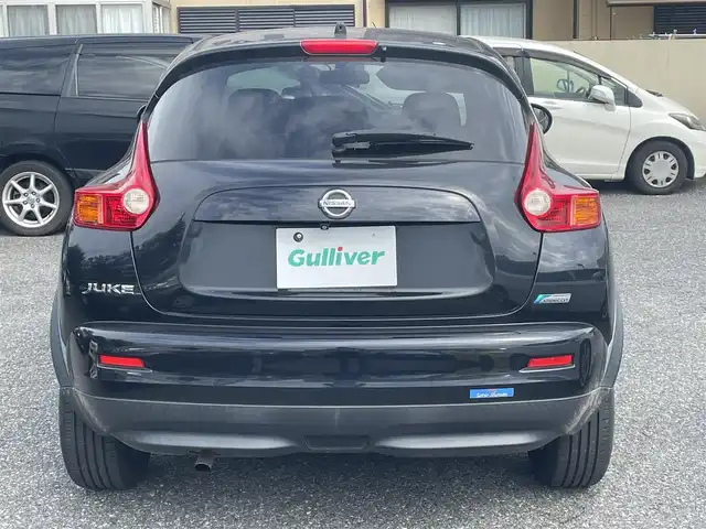 日産 ジューク 15RX タイプV 千葉県 2012(平24)年 9.5万km サファイアブラック 社外16インチアルミホイール/前後ドライブレコーダー（AG422-DRC）/純正ホイールキャップ付き夏タイヤ積込/プッシュスタート/ETC/フォグ/電動格納ミラー/ドアバイザー/レべライザー/保証書