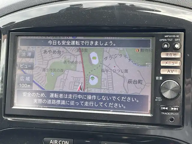 日産 ジューク 15RX タイプV 千葉県 2012(平24)年 9.5万km サファイアブラック 社外16インチアルミホイール/前後ドライブレコーダー（AG422-DRC）/純正ホイールキャップ付き夏タイヤ積込/プッシュスタート/ETC/フォグ/電動格納ミラー/ドアバイザー/レべライザー/保証書