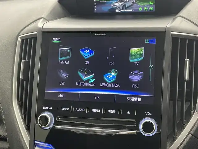 スバル フォレスター ハイブリッド アドバンス 岡山県 2019(令1)年 8.3万km クリスタルブラックシリカ 純正ナビ/CN-LR840D/（CD/DVD/TV/BT)/バックカメラ/ルーフレール/ドライブレコーダー/パワーシート/ハーフレザーシート/シートヒーター/ルーフレール/LEDライト/オートライト/レーダークルーズ
